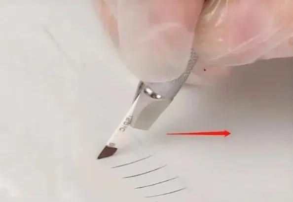 丝雾眉标准眉画法,梵娅纹绣半永久线条眉