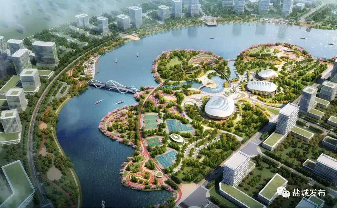 盐城新规划将建一个中心城市,盐城城南南海公园位置
