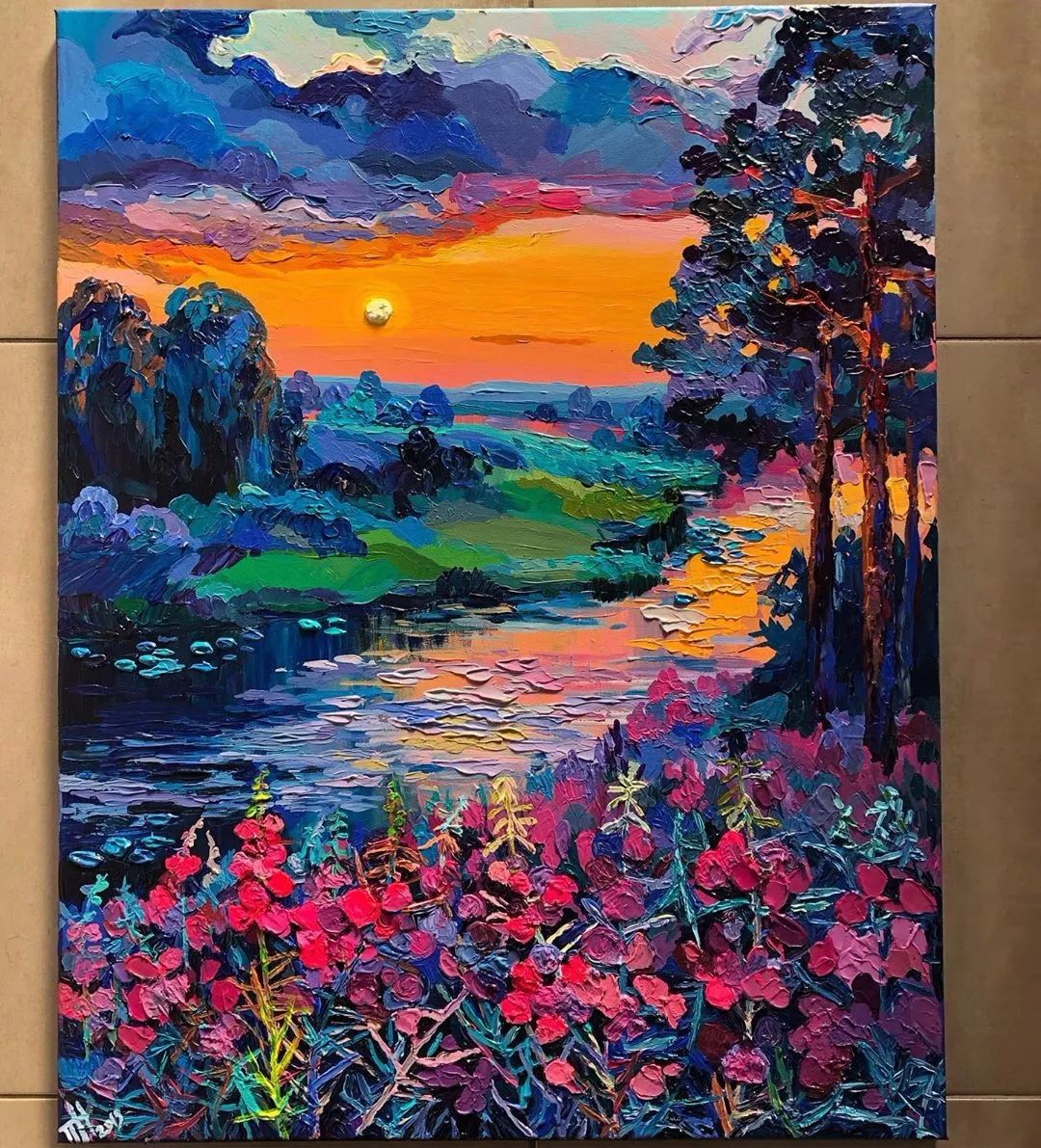 巨幅油画抽象零基础怎样画,油画基础知识油画风景应该怎么画