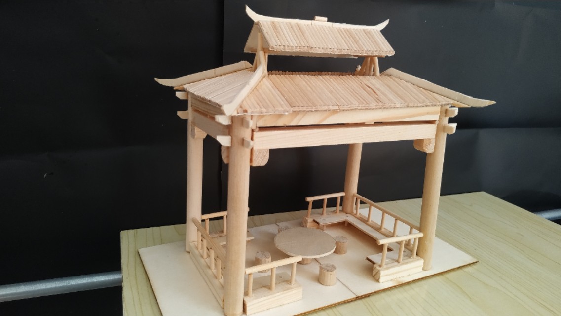 简单凉亭制作手工,木制凉亭小制作