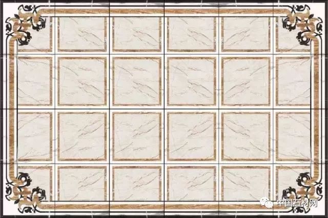 中式别墅石材水刀拼花图册,顶级石材水刀拼花