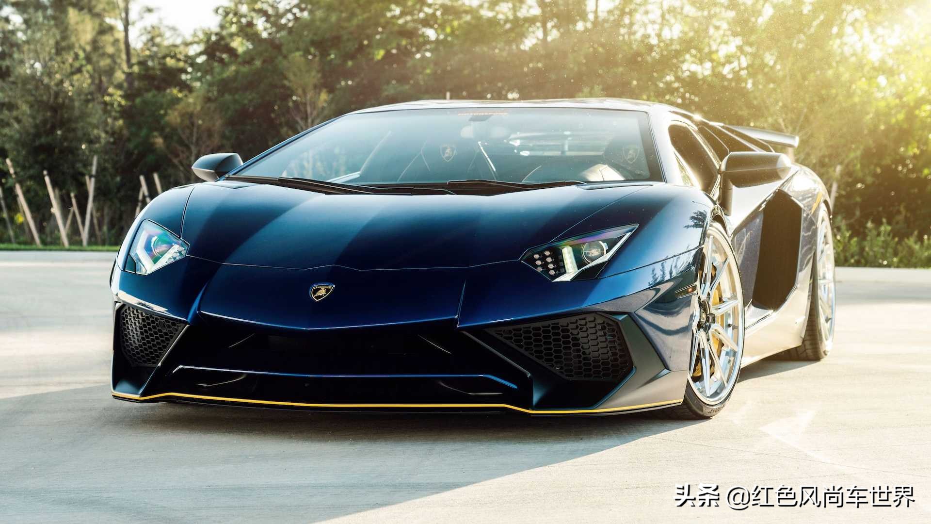 兰博基尼aventadorsvj红色,兰博基尼