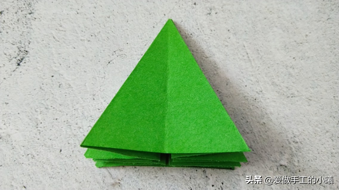 儿童手工折纸圣诞树,折纸圣诞树立体贺卡