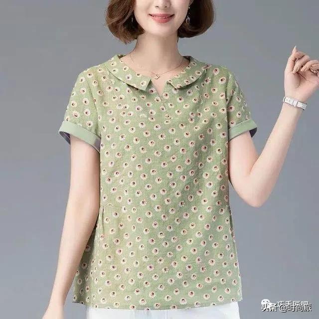 60岁大码女胖妈妈宽松遮肉上衣,中年妈妈女装遮肉显瘦