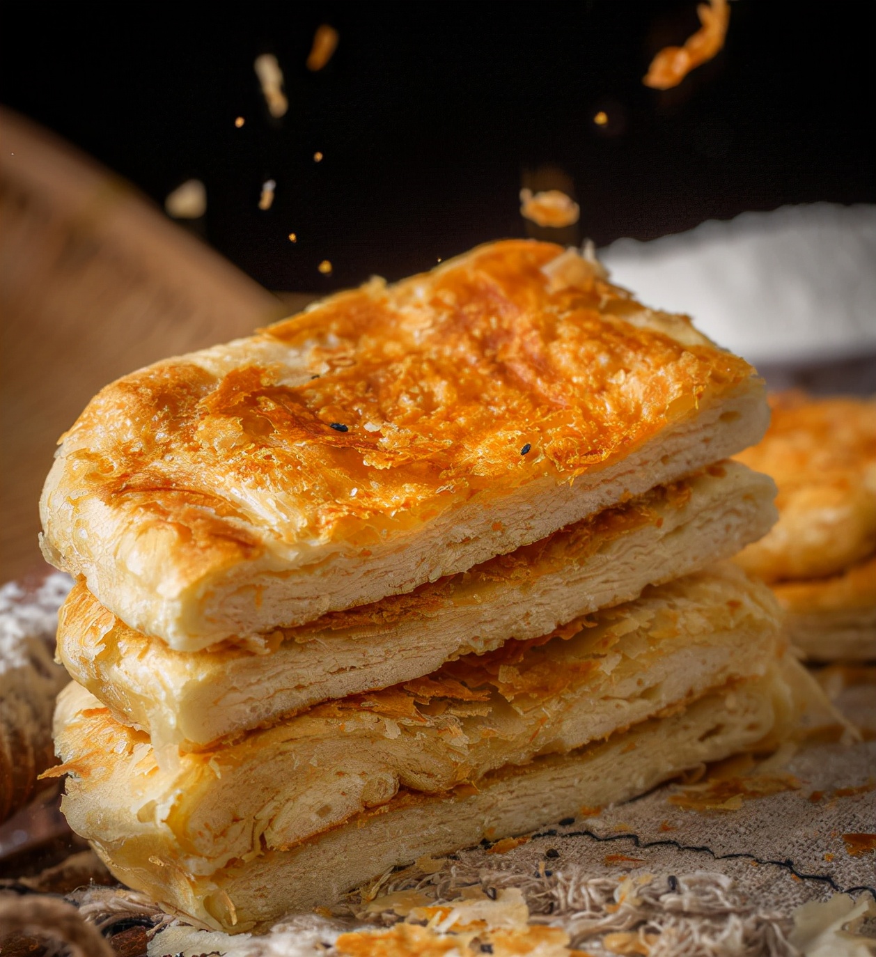 一块6个烧饼老北京酥饼,烧饼一口一个