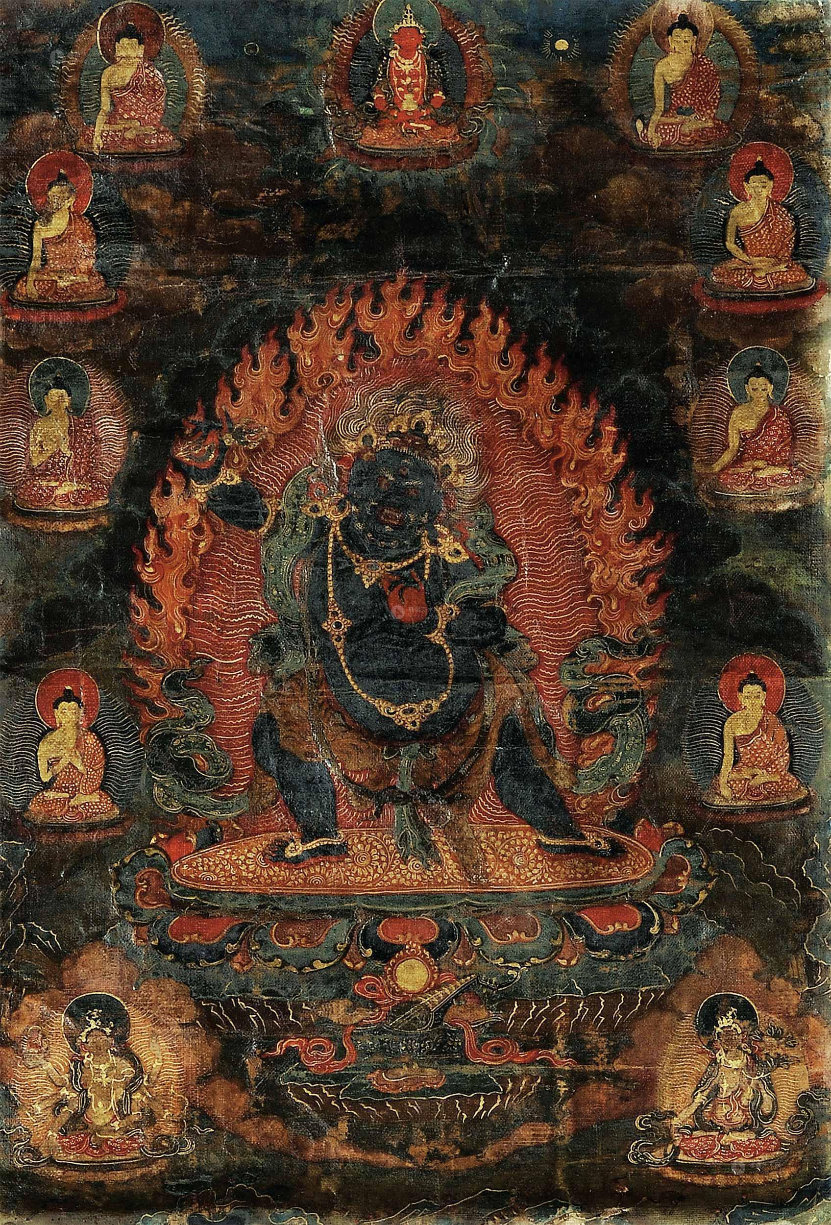 18世纪铜鎏金金刚杵,金刚橛钺刀