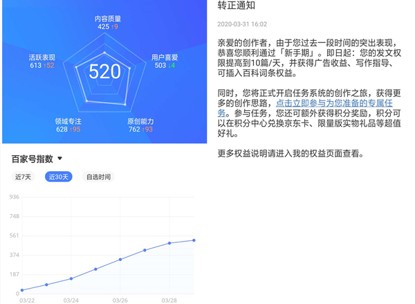百家号转正后如何提高我们的推荐,百家号新手转正有什么用