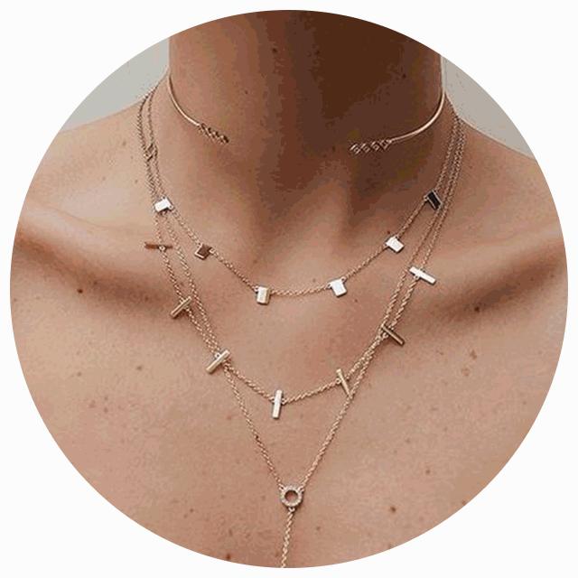锁骨不明显也能戴出好看的项链,锁骨链不够长