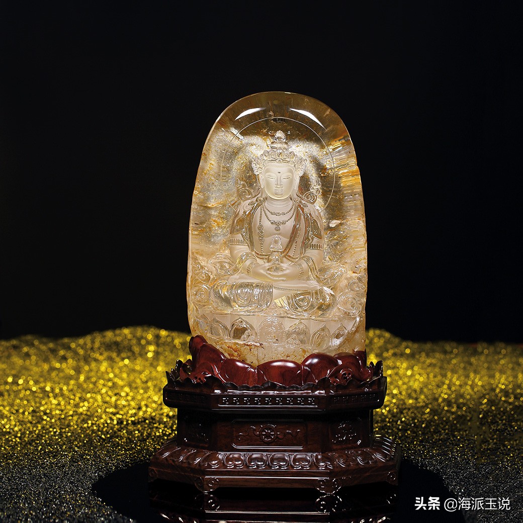 密教石刻造像,水晶内雕密宗佛像