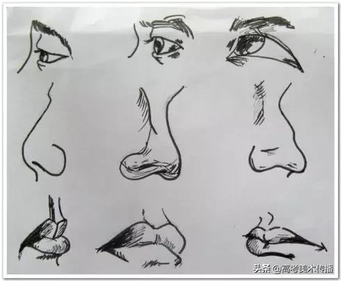 速写五官技法,速写五官的画法精讲
