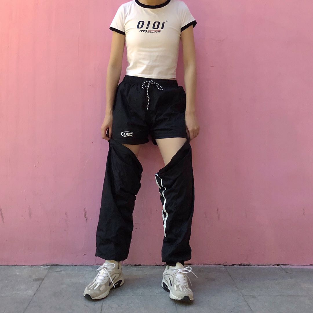 裤腰不对称款式的裤子,左右不对称的裤子