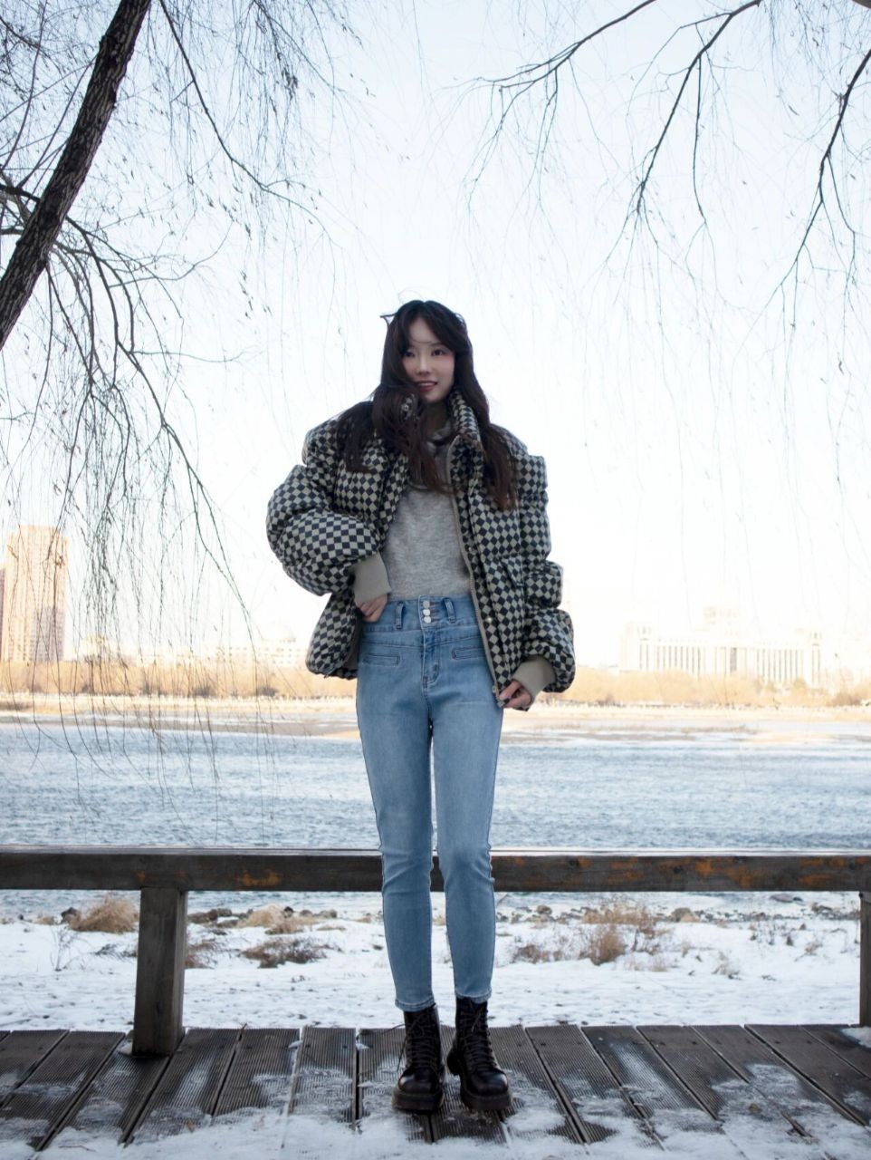 小个子修身高腰羽绒服裤,150小个子少女显高羽绒服短款